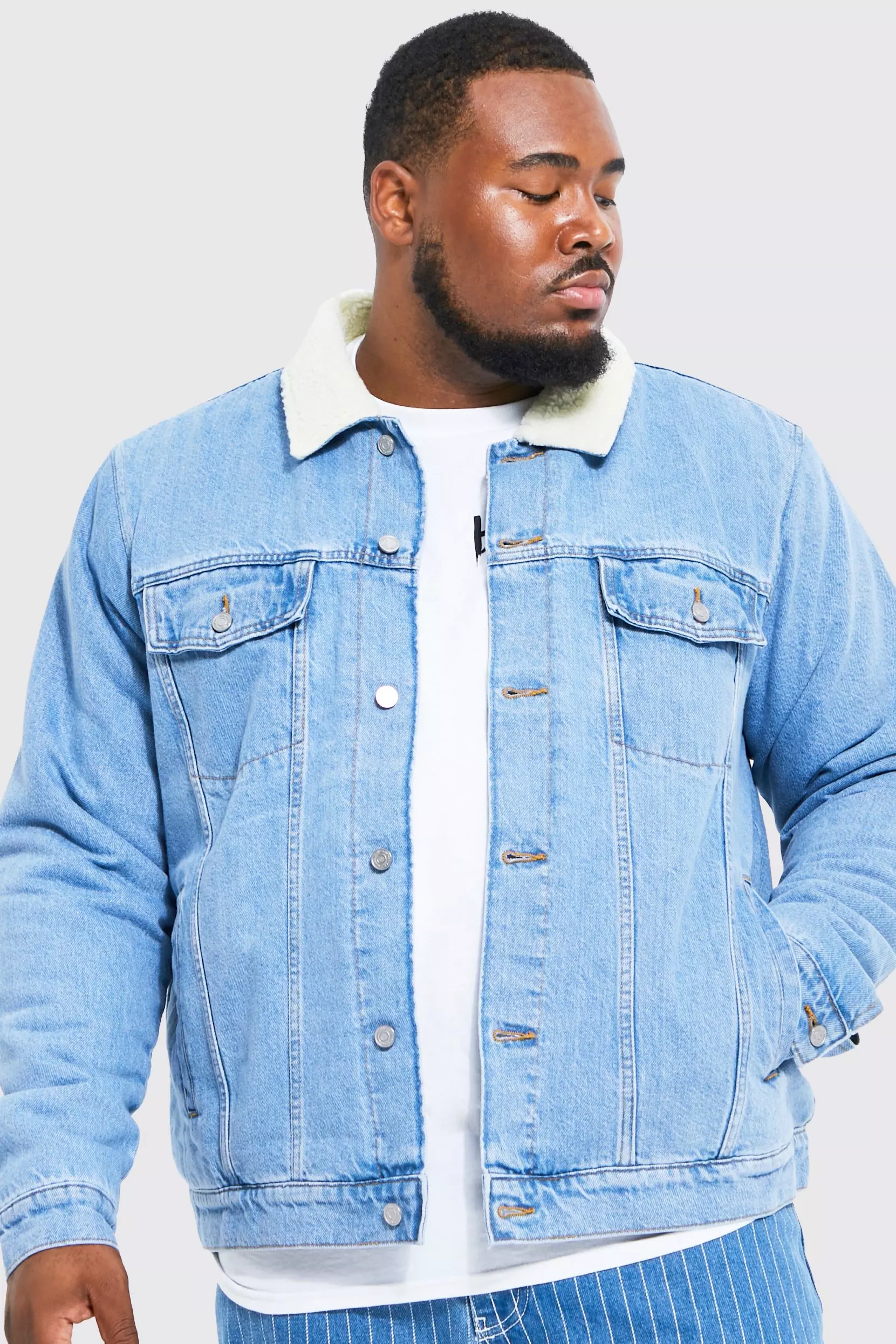 Fully borg lined denim jacket sale